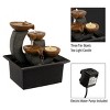 Nature Spring 7" 3-Tier Indoor Tabletop Water Fountain with Waterfall, Candle Holder, Electric Pump, and Soothing Sounds - 2 of 4