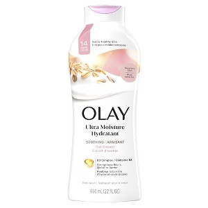 Olay Ultra Moisture Soothing Body Wash with Oat Extract, 22 fl oz, Moisturizing Body Wash for Sensitive Skin - 1 of 4