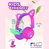 iClever Kids Headphones Cat Ear, LED Light Up, 85dBA Safe Volume, Stereo Sound Toddler Headphones for Travel Schoo - 4 of 4