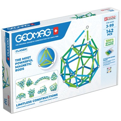 Classic Magnetic Building Set, Green Line Color, 142 Pieces : Target