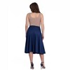 Womens Elastic Waist Pleated Pocket Midi Skirt - 24seven Comfort Apparel™ - 3 of 4