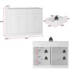 Hitow White Entryway Organizer Shoe Cabinet Classical Design Ample Storage Space - 3 of 4