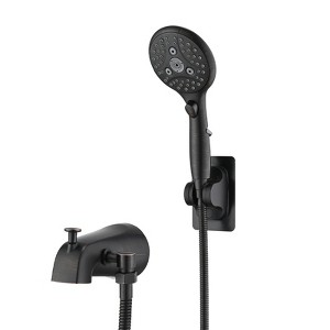 SEVOBAL Shower Faucets, Lift-Up Diverter Tub Spout with Handheld Shower in Oil Rubbed Bronze Finish, Black, 11.42"*8.67"*3.94" - 1 of 4
