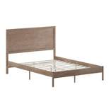 Emma and Oliver Classic Wooden Platform Bed with Headboard