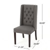 NicBex 2pc Dining Chair with Tufted Button Backrest Modern Upholstered Dining Room Side Chair with Wood Legs - 3 of 4