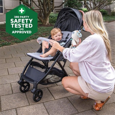 Black and Gray Compact Fold Umbrella Stroller with Canopy