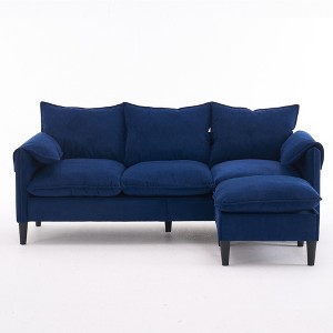 Maliang Sofa with Footstools with Storage, for Living Room/Bedroom/Office/Small Space, 3-Seater Combination Sofa - 1 of 4