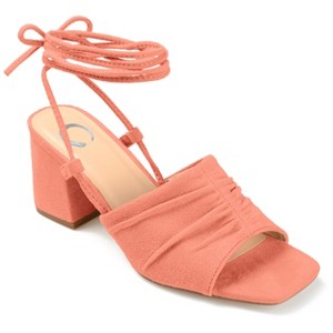 Journee Collection Womens Felisity Open Square Toe Block Heel Sandals - 1 of 4