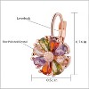 Gold Plated Flower Earrings Birthstone Leverback Earrings Hypoallergenic Vintage Floral Earrings for Women Trendy - 4 of 4