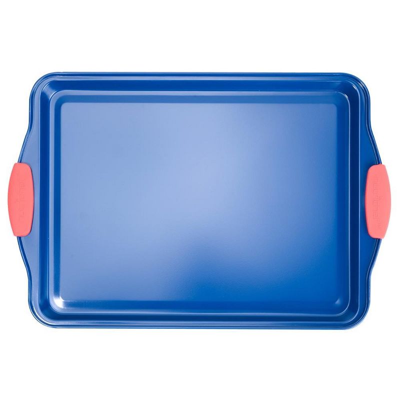 NutriChef 15” Non Stick Cookie Sheet, Medium Blue Commercial Grade Restaurant Quality Carbon Steel, 1 of 7