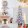 NAYSAYE Christmas Tree Stand 4FT Tree 396 Tips with Glitter Base and Metal Stand for Christmas Decorations, White and Green, 22"*48"*4.18" - 4 of 4