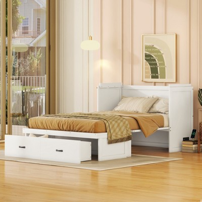 Murphy Bed with USB Port and a Large Drawer - ModernLuxe