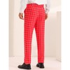Lars Amadeus Men's Slim Fit Business Tapered Checked Printed Dress Trousers - 3 of 4
