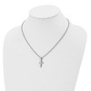Black Bow Jewelry Stainless Steel Small Pillow Cross Necklace, 18 Inch - 3 of 4