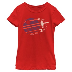 Girls Star Wars X-wing Starfighter Flyby T Shirt - 1 of 4