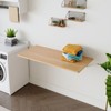VisioGear Laundry Room Folding Table, Wall Mounted Folding Table for Small Spaces, Fold Down Desk, Burly Wood, 45"*22"*6.5" - 4 of 4