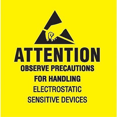 The Packaging Wholesalers 2 x 2 " Attention Observe Precautions for Handling Label LABDL9080