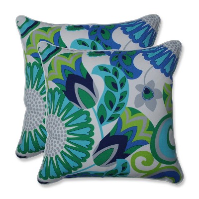 18.5" 2pk Sophia Throw Pillows Green - Pillow Perfect