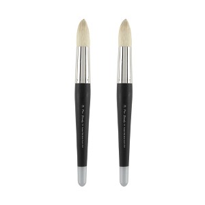 Creative Mark Pro Stroke Premium White Chungking Hog Bristle Artist Paint Brush - Round  - Natural Bristle Brush w/ Great Control Suitable for Oils, - 1 of 4