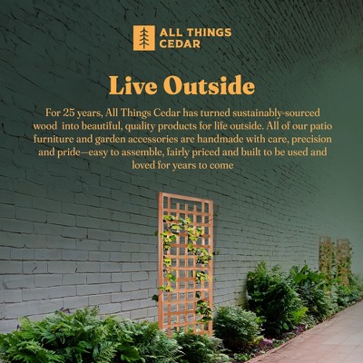Beige Cedar Wood Outdoor Trellis Panel 33x2x84