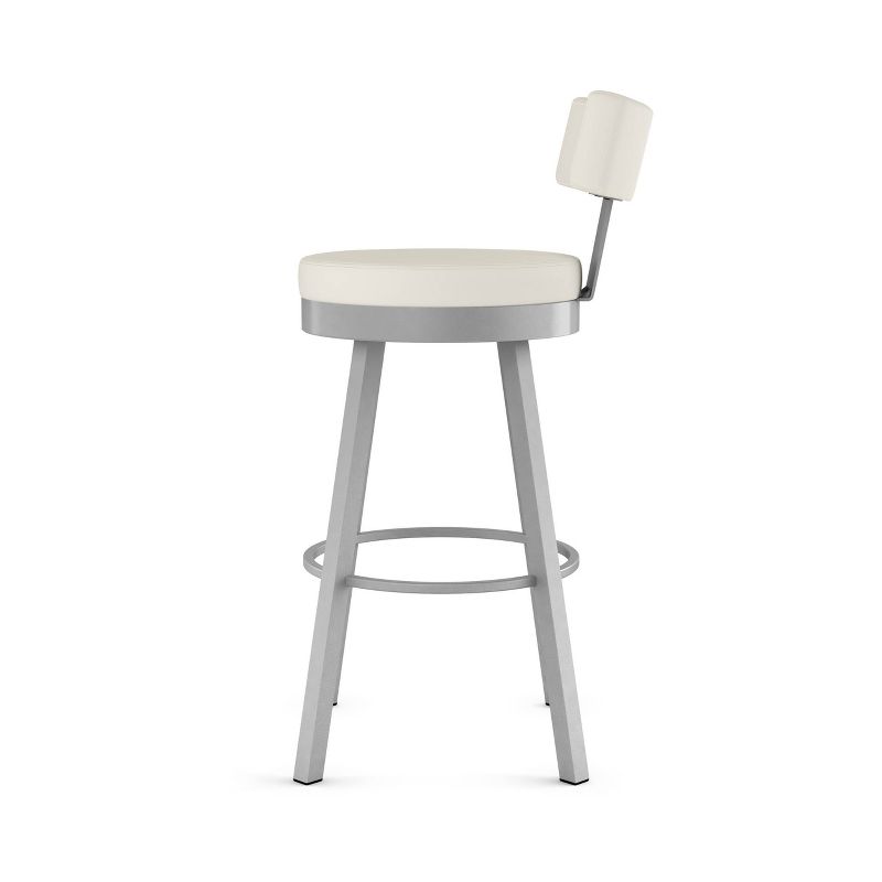 Amisco Morgan Upholstered Counter Height Barstool Off-White/Gray, 5 of 8