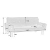 NicBex 71.65 Inch Button Tufted Convertible Sofa Bed with 2 Arm Pillows for Living Room,Apartment,Bedroom - 3 of 4
