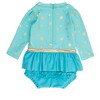 RuffleButts Baby Girls UPF50+ Princess Long Sleeve Bow Skirted One Piece Swimsuit - 2 of 4