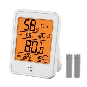 EAGLE PEAK Digital Hygrometer Indoor Thermometer Humidity Gauge with Temperature Humidity Monitor - 1 of 4