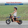 24V Kids Electric Motorcycle, 250W Motor with Adjustable Speed Up to 13.6 Mph, Leather Seat, Pneumatic Tires - 4 of 4