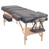 vidaXL 3-Zone Folding Massage Table 3.9 in. Thick Black - 4 of 4