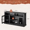 GALAXHERO Farmhouse TV Stand for 65 Inch TV, with LED Lights, Storage Cabinets & Adjustable Shelves for Living Room or Home Theater - 3 of 4