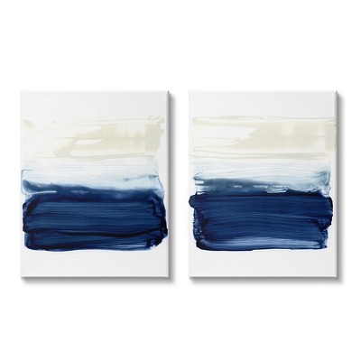 Stupell Industries Coastal Brushstrokes Abstract Beach Ombre Design