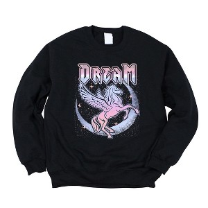 Simply Sage Market Women's Graphic Sweatshirt Dream Unicorn - 1 of 3