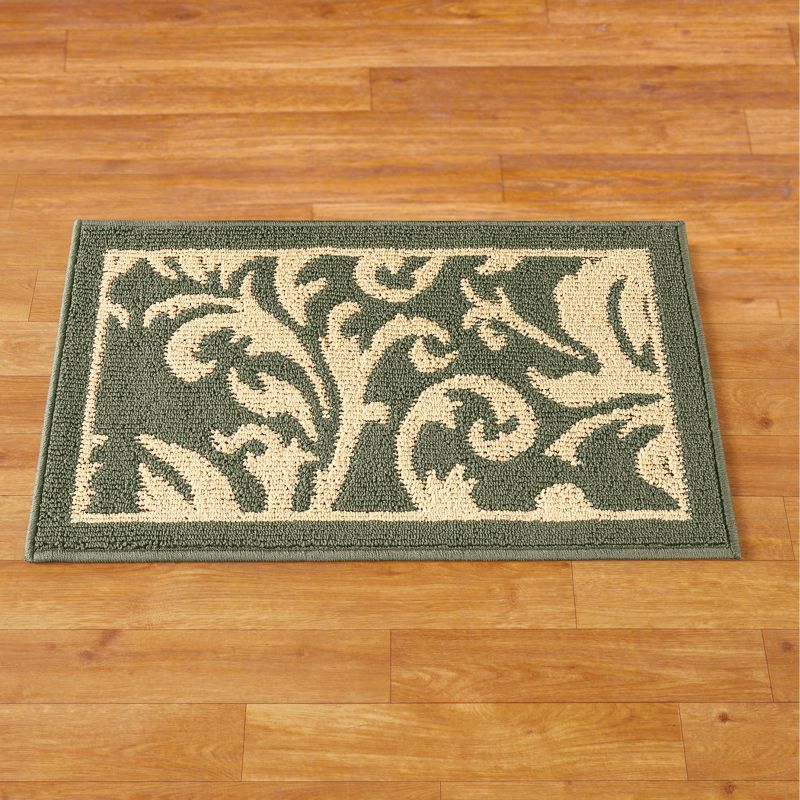 Collections Etc Jacquard Scroll Design Skid-Resistant Accent Rug, 2 of 6