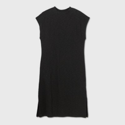 black sleeveless t shirt dress