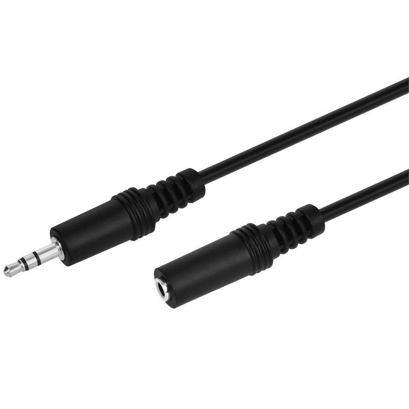 Monoprice Stereo Extension Cable - 12 Feet - Black | 3.5mm Plug/Jack Male/Female, 1 of 7