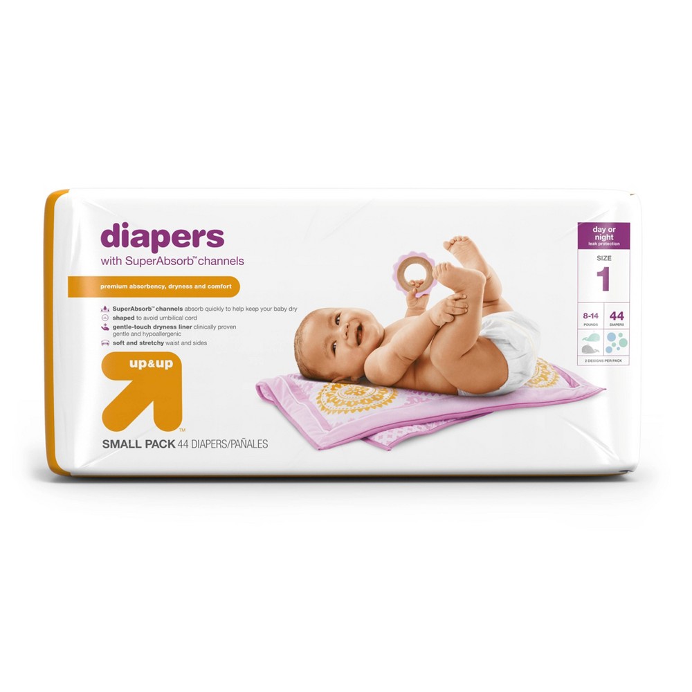 Diapers Small Pack Size 1 44ct - up & up