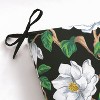 Magnolia Outdoor/Indoor Chaise Lounge Cushion Black - Pillow Perfect - 2 of 4
