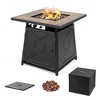 SUGIFT 28" Outdoor Gas Fire Pit Table 50,000 BTU Square Propane Fire Pit Table - 3 of 4