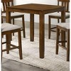 NicBex 35.4" Dining Table Set for 4 Counter Height Table Set Pub Height Square Dining Table with 4 Chairs - 2 of 4