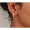 Cubic Zirconia Huggie Earrings 14k Gold Plated Tiny Earrings Small Huggie Hoop Earrings Simple Lightweight Hoops Gift for Women - 3 of 4