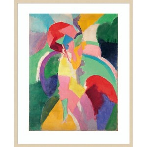 Amanti Art Femme a l'ombrelle ou La Parisienne by Robert Delaunay Wood Framed Wall Art Print - 1 of 4