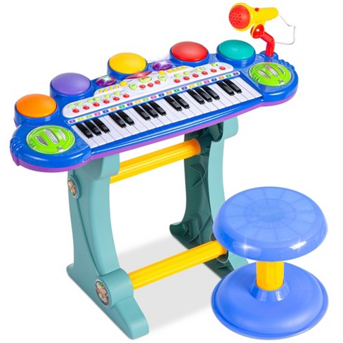 Best Choice Products 37-Key Kids Electronic Piano Keyboard w/ Multiple  Sounds, Lights Microphone, Stool - Blue