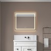 ChicFurnit Bathroom Vanity Mirrors Rectangle Frame Wall Mirror Anti Fog Mirror Decorative Wall Mirrors for Bathroom, Silver, 36"*1.5"*30" - 2 of 4