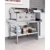 Commercial Stainless Steel Prep Table, 28"x48" Heavy Duty Work Table, Adjustable Undershelf & Side Risers, for Restaurant Kitchen, Food Service - 2 of 4
