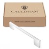 Cauldham Solid Kitchen Cabinet Pulls Handles (5" Hole Centers) - Modern Thin Profile Drawer/Door Hardware - Style M255 - Polished Chrome - 4 of 4