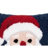 C&F Home 8" x 8" Christmas Santa Wishes Santa Face on Black Background Small Petite Accent Hooked Pillow - 2 of 4