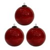 NAYSAYE Party Decoration and Accessories Red Glass Hanging Ornament Set for Holiday Celebration and Christmas, Red, 6"*6"*0.68" - 2 of 4