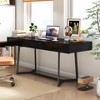 ORRD Modern 70.87" Black Computer Desk with Y-Shaped Legs | Spacious Writing Study Desk for Home Office, Gaming Desk | Industrial Style Workstation - 4 of 4