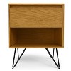 Sapphtopaz Modern Nightstand with 1 Drawer & Open Shelf Bedside Table with Metal Legs & Solid Wood Veneer Night Stand for Bedroom, Living Room - 2 of 4